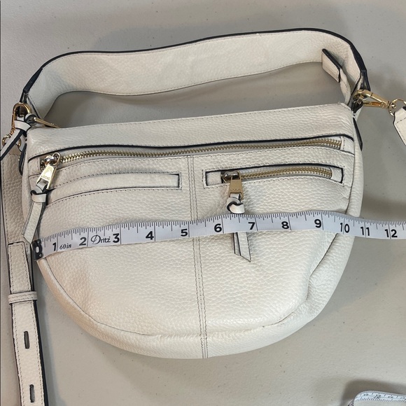 Lodis Ivory Leather Crossbody Bag - Picture 4 of 13